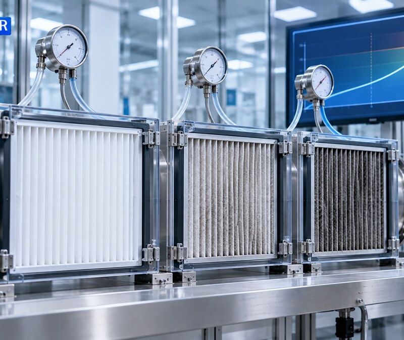 Chênh áp ban đầu, chênh áp cuối và vùng vận hành của Air Filter